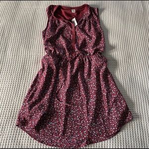 🆕🏷 Gap Pink & Navy Sleeveless Shirt Dress w/Tie